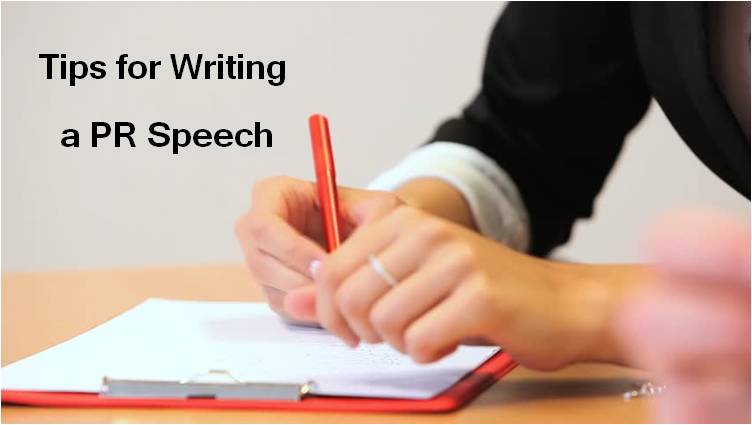 how to write a public relations speech