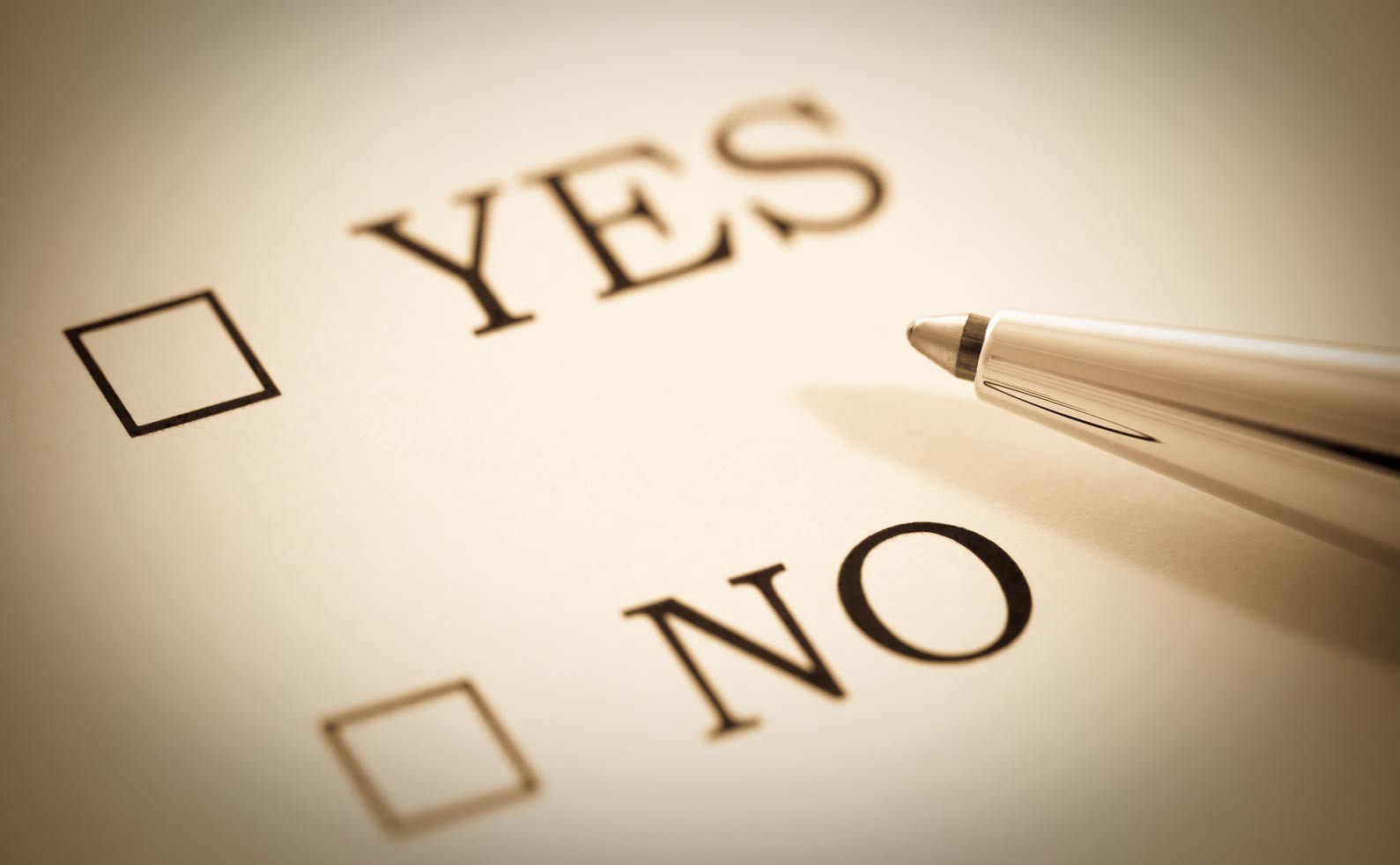 Write yes no