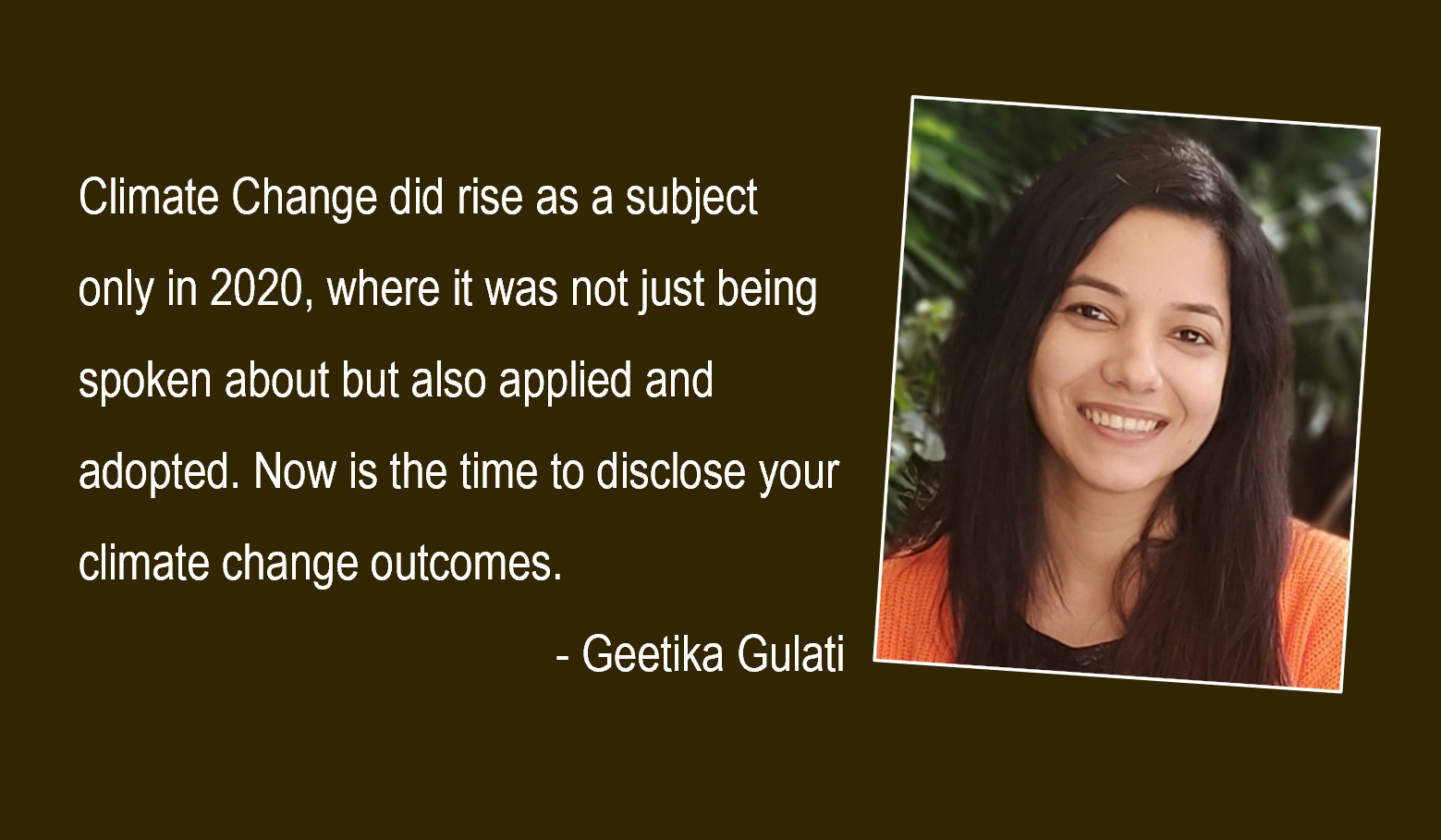 Efforts towards better Climate Outcomes enhances Reputation ...